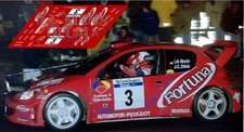 Decals Peugeot 206 WRC Rally Corte Ingl s 2002 3 Slot decals Monzon