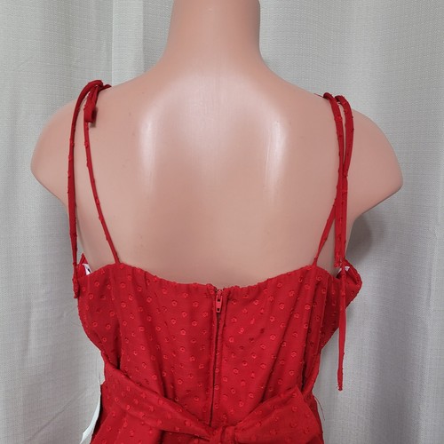 B. Darlin Clip Dot Double Hem A-Line Mini Dress Junior's Size 15 / 16 Cherry NWT - Picture 5 of 10