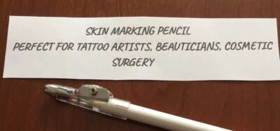 SALON 1 X White Skin Marking Pencil, Tattoo, Microblading , Medical, Eyebrow, Surgical