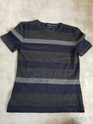 Luxuriöses Giorgio Armani super feines 100% Kaschmir graues T-Shirt Top, xs, 6, 8 
