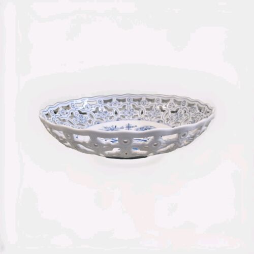 Meissen Zwiebelmuster Durchbruchschale groß 1.Wahl ca. 29 cm Durchmesser - Bild 4 von 15