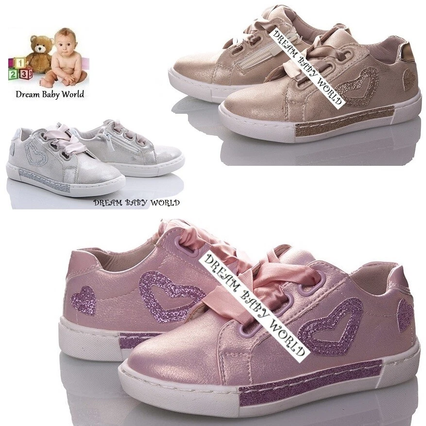 RIBBON LACE Girls shoes trainers pumps sneakers boots size UK 8 12.5 GIRLS New