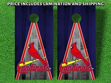 Cardinals Cornhole Board Skin Wrap Decal SET - Laminated - 3M 