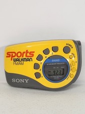 Sony Sports Walkman SRF-M78 Yellow Portable FM/AM Radio Fitness Walking Compact