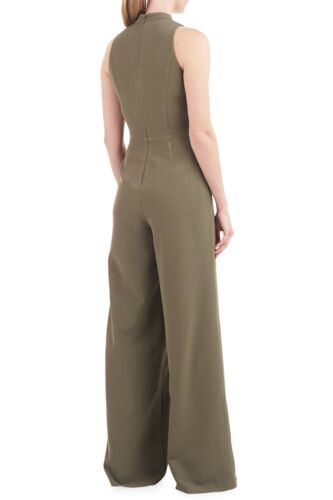 Kay Unger Mockneck Sleeveless Belted Asymmetrical Overlay Wide-Leg Jumpsuit - Picture 4 of 5