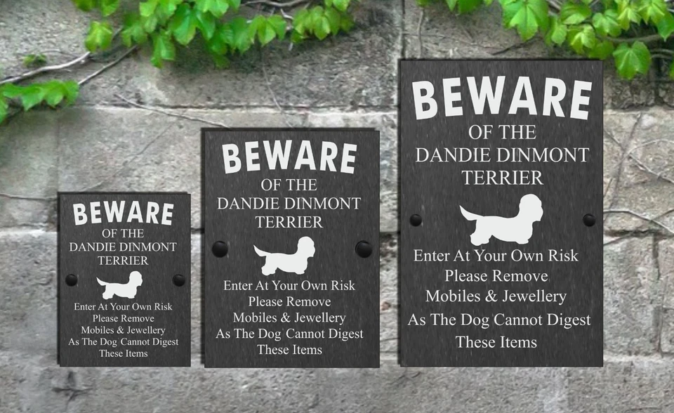 Humorous Beware of the Dog Slate Funny Gate House Sign 3 Sizes ALL BREEDS  D-L - Image 3 of 3