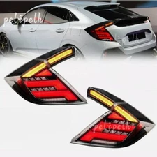 4PCS LED Tail Light for Honda Civic 2016-2021 Hatchback Type R Smoked Taillights