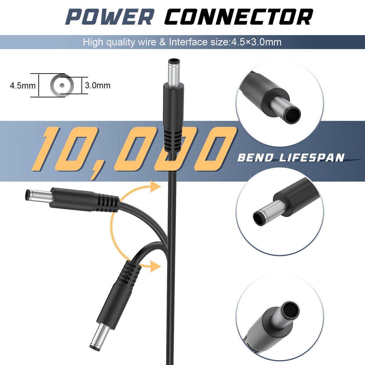 Chargeur 65W QYD Pour Dell Optiplex Mini – Adaptateur Secteur 19.5V 3.34A – Fiche 4.5x3.0mm – Pour Optiplex 3020 3040 5050 7040 9020 Et Séries Inspiron, Latitude, Vostro