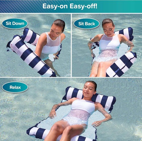 Aqua Original 4-in-1 Monterey Hängematte Pool Float Navy - Bild 5 von 6