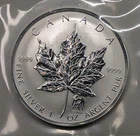 2004 Canadian Silver Maple Leaf 1 oz — photo from another recent sale
