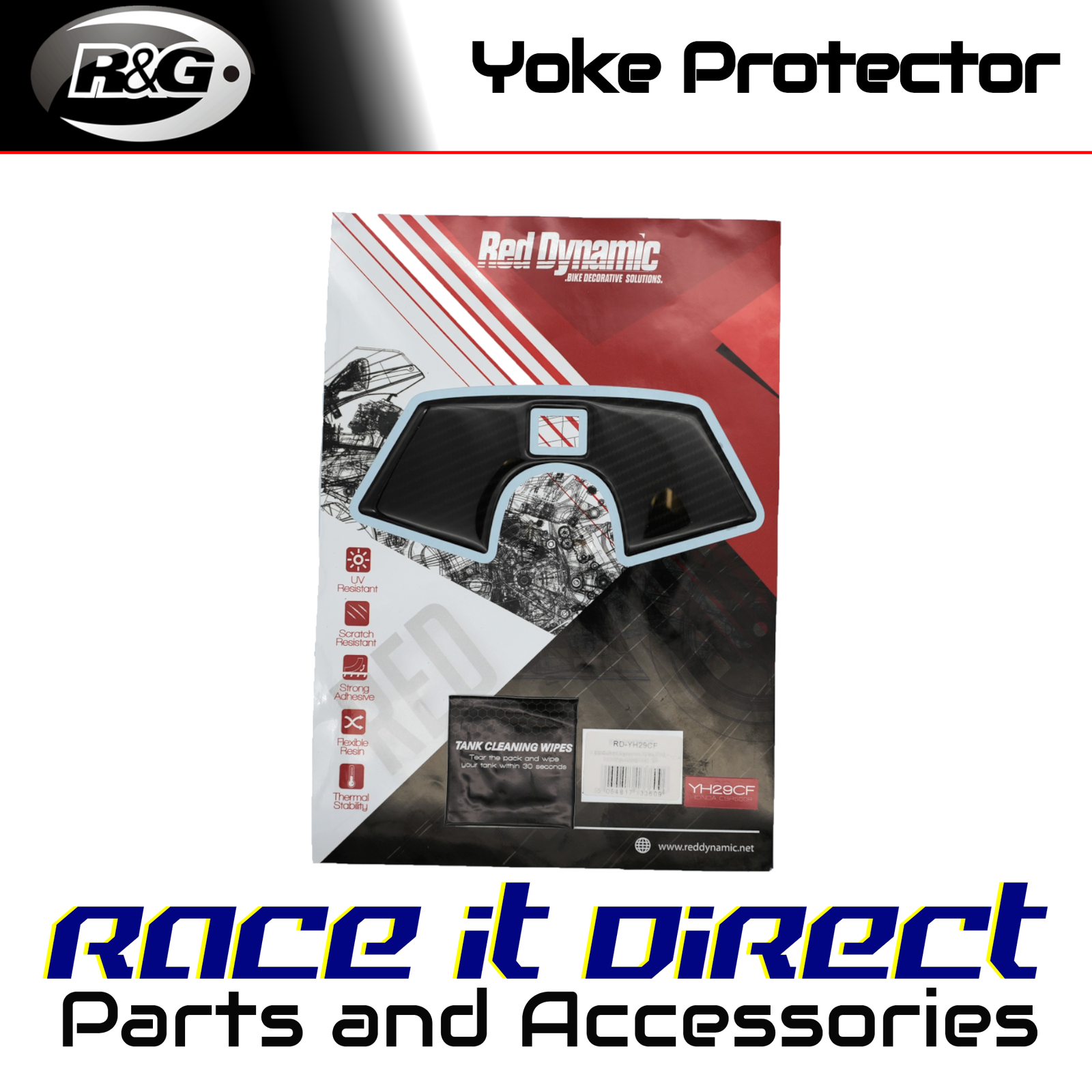 Carbon Fibre Yoke Pad for Honda CBR500R 2013-2018 Red Dynamic