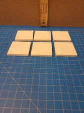 6 Ceramic Tiles 2x2 inch Square Backsplash Wall Floor Art Craft Lot Beige