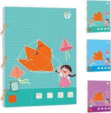 Pull String 3D Geometry Learning Book, 9/12/15 Solids Geometric Models for Kids