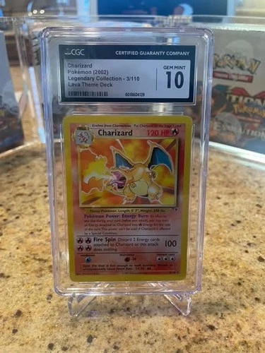 Charizard - WotC Legendary Collection 3/110 Lava Theme Deck CGC 10 RARE LOW POP!