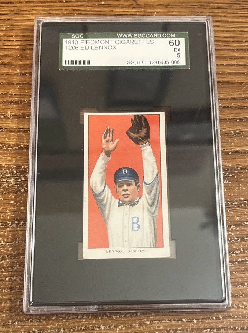 1910 PIEDMONT CIGARETTES T206 ED LENNOX SGC 5 EX