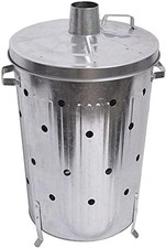 90 Litre Extra Large 90L Galvanised Metal Incinerator Recycle Garden Rubbish Fir
