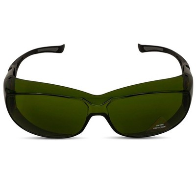 SAFE HANDLER PrimeX IR3 Safety Glasses   IR3, Green, Anti-Scratch Anti Fog Wrap