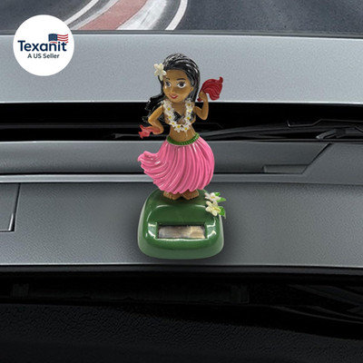Solar Powered Hula Girl Dancing Car Dashboard Decorations, Cute Swing Hawaiian A