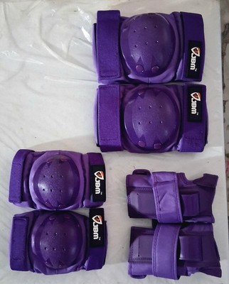 Rollerblade Skateboard (Protective Gear Kit) Knee Elbows Wrist Pads Kids Purple 