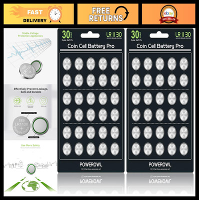 High Capacity LR1130 AG10 Batteries 60 Pack - Premium Alkaline Coin Cell 1.5V