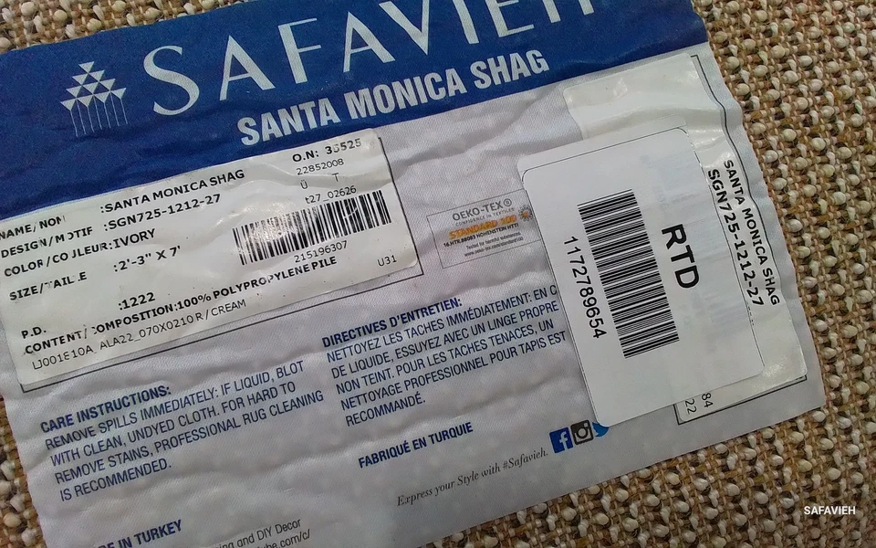 IVORY 2'-3" x 7'-0" Back Stain Rug, Reduced Price 1172789654 SGN725-1212-27 - Image 4 of 4