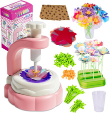 DIY Fabric Flower Making Kit for Kids Ages 4-8, Arts and Crafts Bouquet Set with