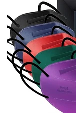 KN95 Face Mask 50PCS HALIDODO 5-Ply Disposable Multi Color Earloop 60 count Mask