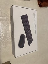 Foldable Keyboard and Mouse, EDJO Folding Wireless Keyboard Mouse Combo