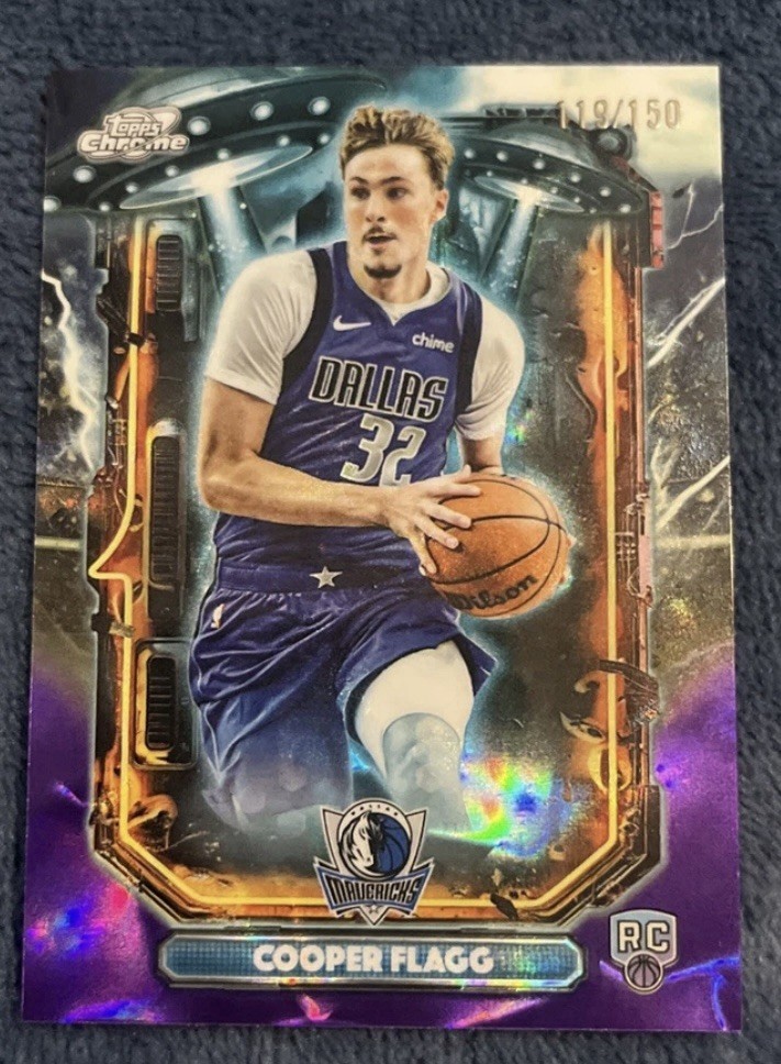 2025-26 Topps Chrome Cosmic - Cooper Flagg ET-11 Purple Nebula Refractor SP /150