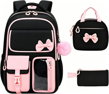 Backpack for Girls Kids Backpack16In School Bookbag  with Lunch Bag Pencil Case