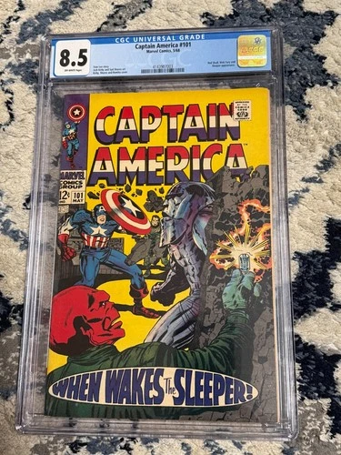 Captain America # 101 From 1968 Red Skull Sleeper Nick Fury CGC Grade 8.5 VF+