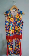 Costume Hippie Style Flower Power 60s 70s Bell Bottoms Size Adult Small 