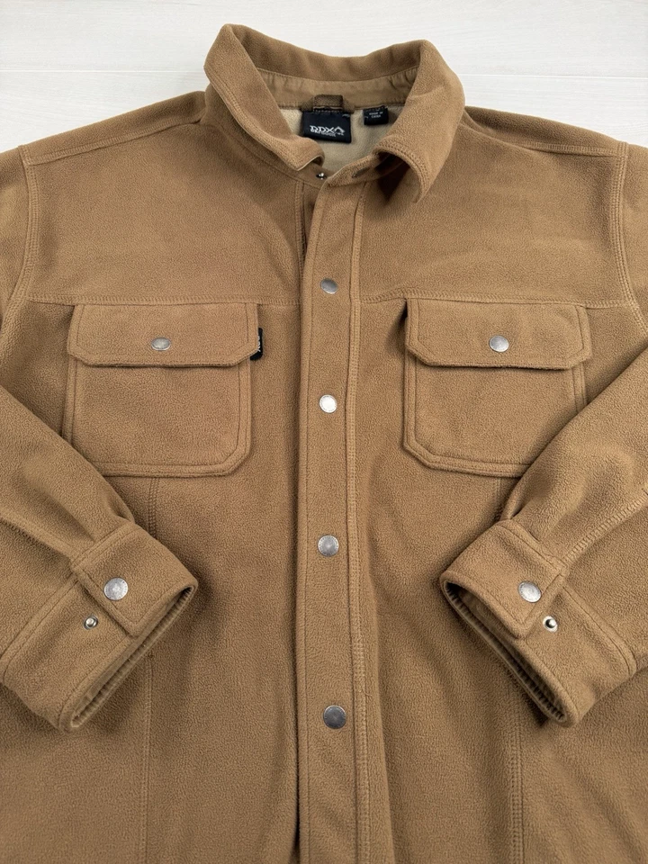Dri-Duck DDX Flex Soft Shell Snap-Up Fleece Jacket Shirt Shacket Brown Mens XL - Image 3 of 4