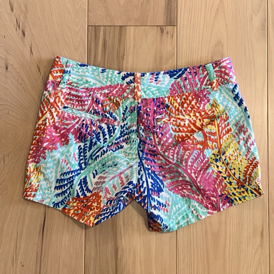 "Pantalones cortos Lilly Pulitzer Callahan coral 4,5"" entrepierna para mujer 00" Foto 2 de 4