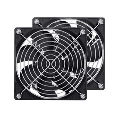 2-Pack 120mm Fan DC 12V Computer Fan 120mm x120mm x 25mm 2-Pin High Performan...