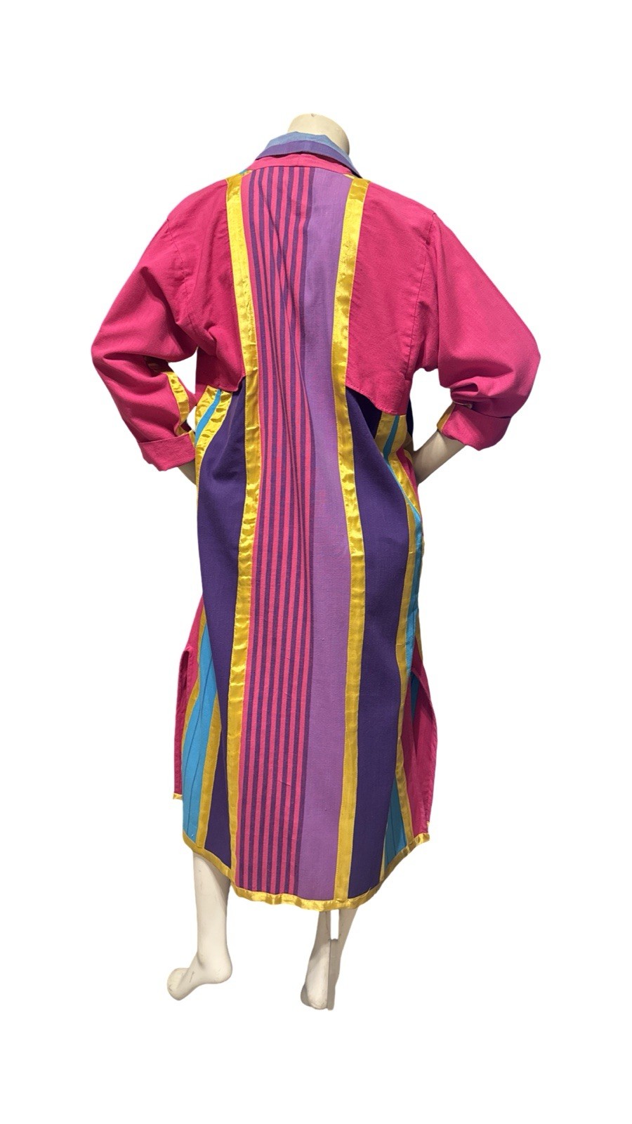 VTG OPUS 1 Duster Multi Color Patchwork Jacket Co… - image 7