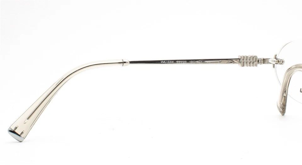 Gafas sin montura Miu Miu VMU 53W 1BC-1O1 plateadas brillantes 53 mm con estuche Foto 4 de 4