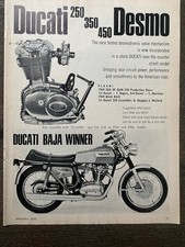1970 Ducati Vintage Motorcycle Advertisement Desmo 250 350 450 Print Ad Cycle