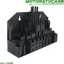 ALL-CARB 60 Pieces Machine clamping kits 3/8" - 16 Thread 1/2" T-Slot Black