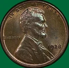 1928 Lincoln Wheat Cent Uncirculated UNC Coin #40134