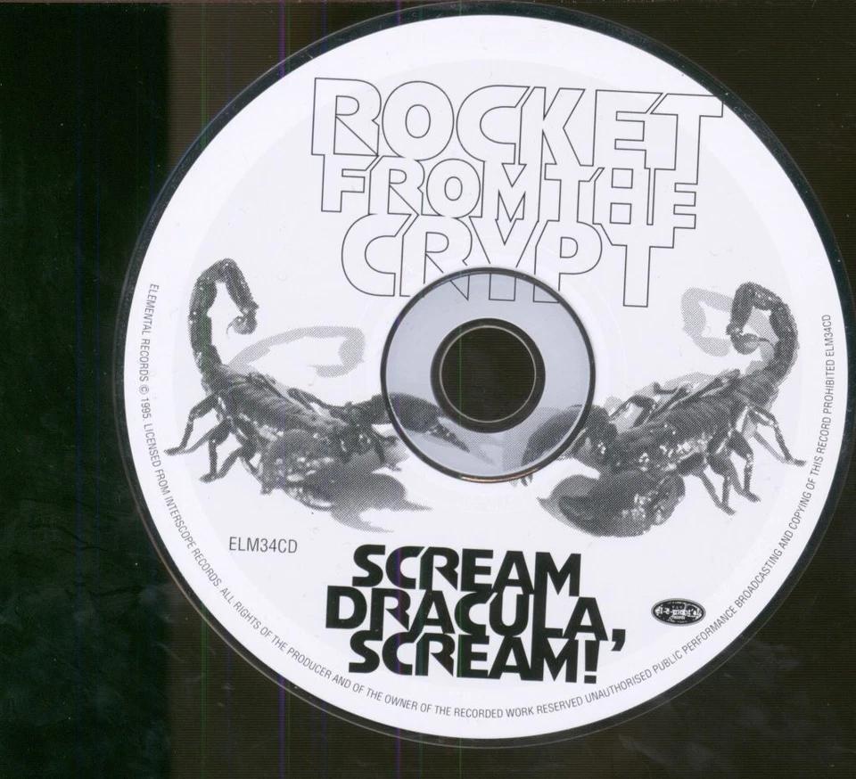 Rocket From the Crypt Scream, Dracula, Scream! CD UK Elemental 1995 CD. Mastered - Immagine 3 di 3
