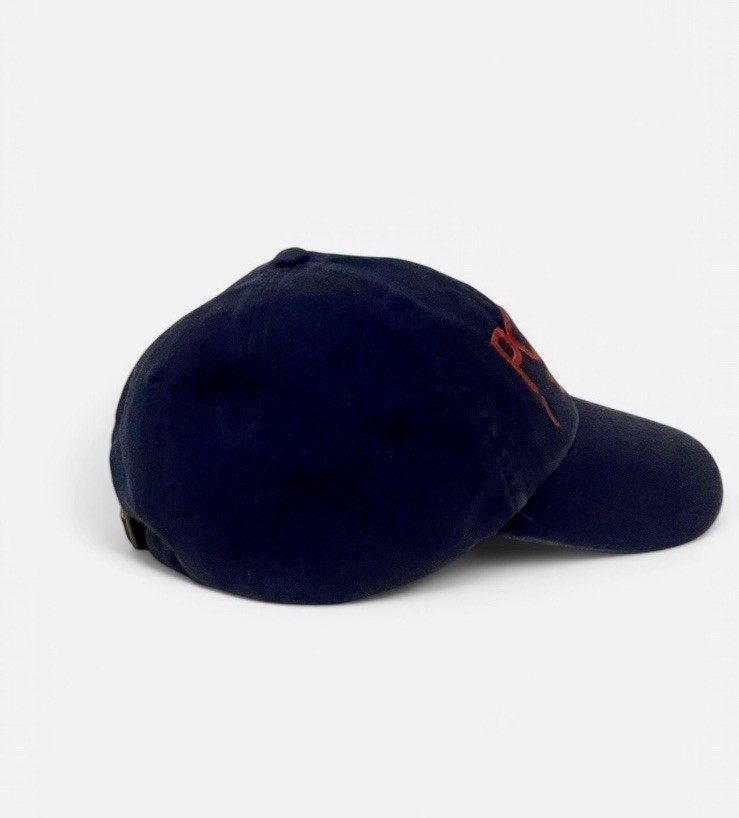 Cappello Polo 1992 Ralph Lauren blu intenso berretto da baseball cinturino in pelle pony