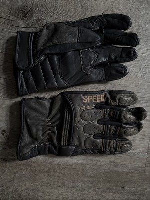 Speed and Strength Herren Leder Handschuhe Gr. L Braun Neu