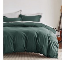 Bedsure Forest Green Duvet Cover Only Queen Size 90x90 Soft Without Filling