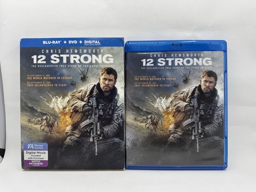 12 Strong (Blu-ray + DVD, 2018) w/slipcover Chris Hemsworth