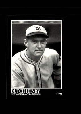 Dutch Henry : 1993 Conlon Collection TSN MLB Card #783 : New York Giants