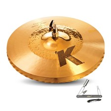Zildjian K1224 14 1/4" K Custom Hybrid Top Hi Hat Cast Bronze Cymbals ZKEY