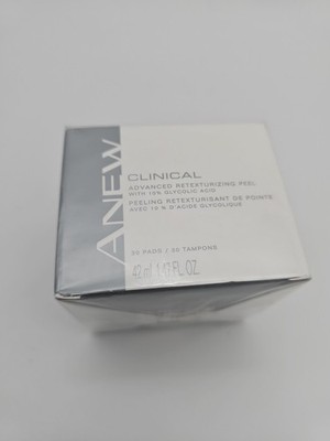 Avon Anew Clinical Advanced Retexturizing Facial Peel 30 Pads 1.47 fl oz