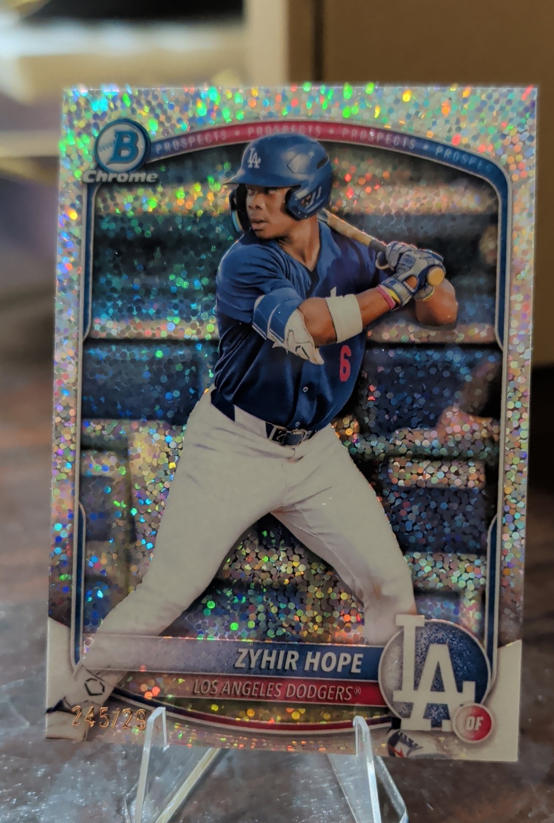 2025 Bowman - Chrome Prospects Zyhir Hope #BCP-2 Speckle Refractor /299 (RC)