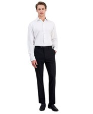Alfani Mens Slim fit Dress Pants 34 / 32 Black Solid Stretch